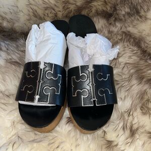 Tory Burch Black Slide Sandals